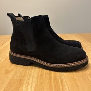 Samuel Hubbard 24 Seven 2.0 Pull on Black Suede Ankle Boots Chelsea Women's 6 36